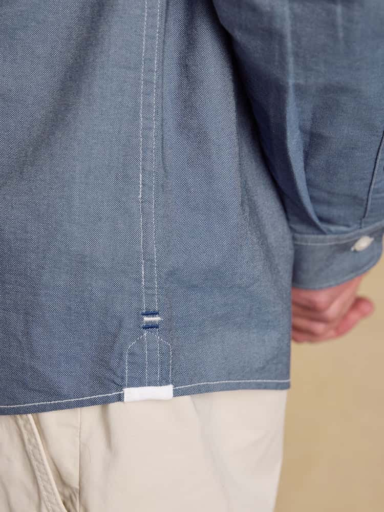 Joules Classic Fit Chambray Blue Cotton Oxford Shirt