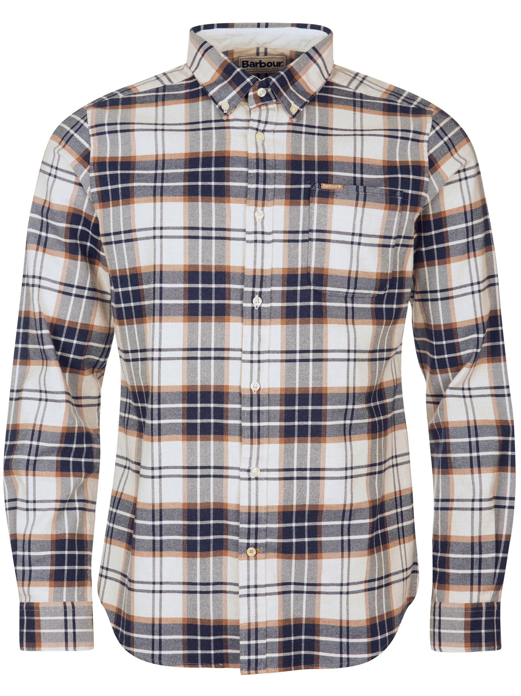 Barbour Portdown Tailored Checked Shirt - Ecru