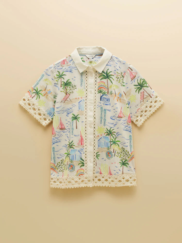 Joules Isobel Multi Crochet Shirt