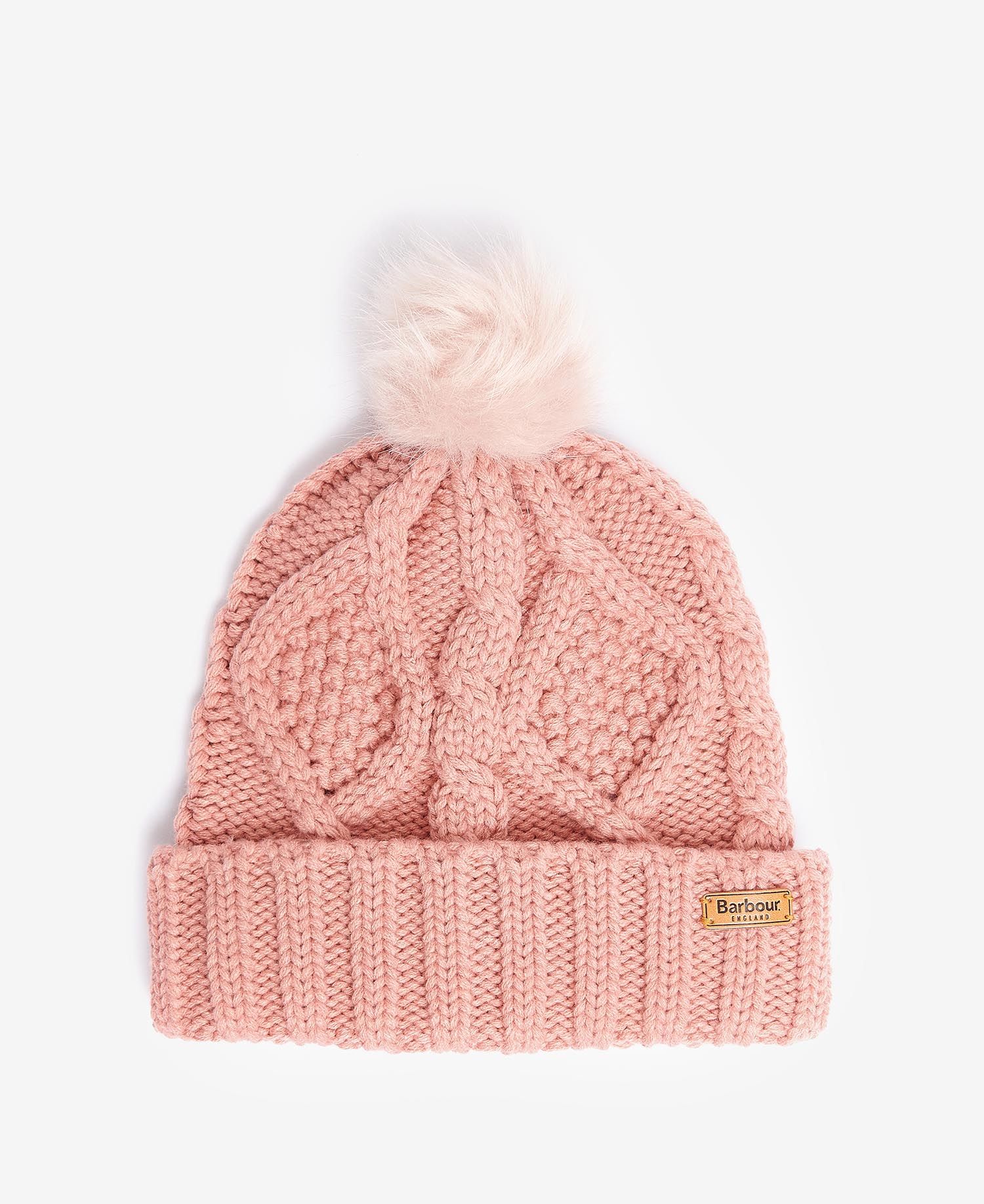 Barbour Ridley Beanie & Scarf Set - Dusty Pink