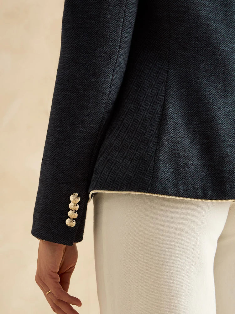 Joules Hartley Navy Shawl Collar Blazer