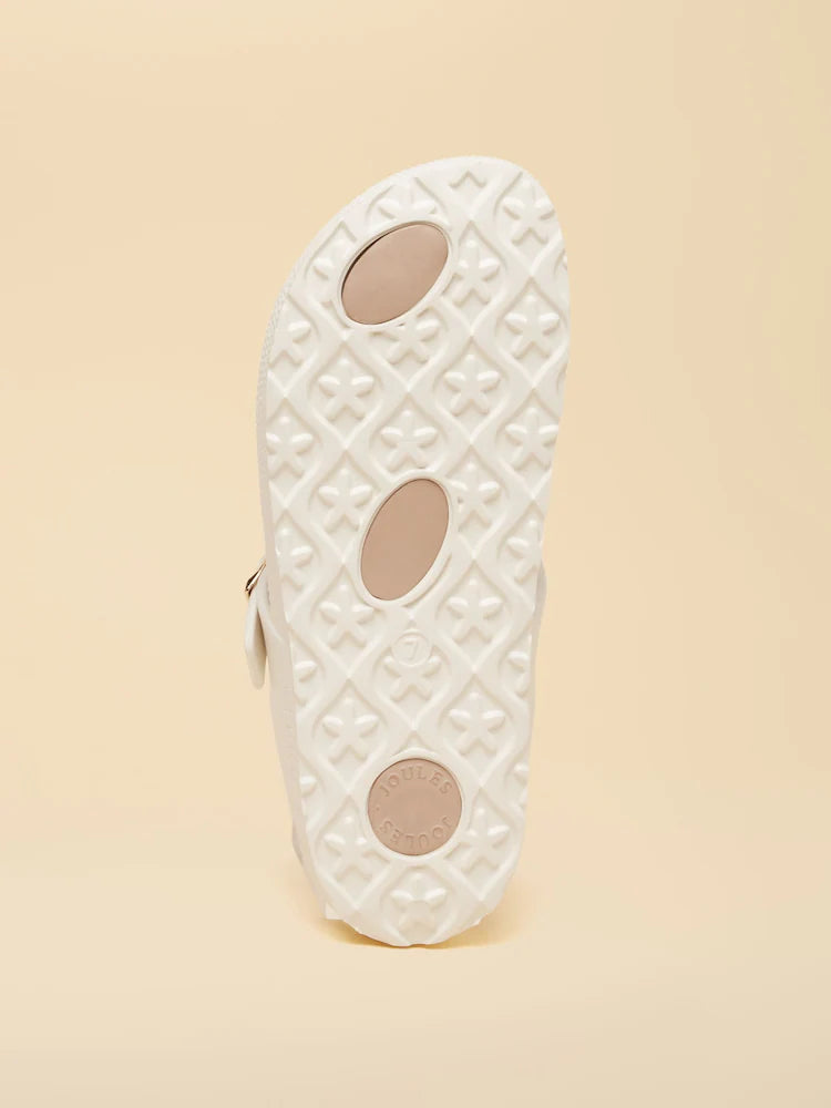 Joules Soleil White Buckle Flip Flop