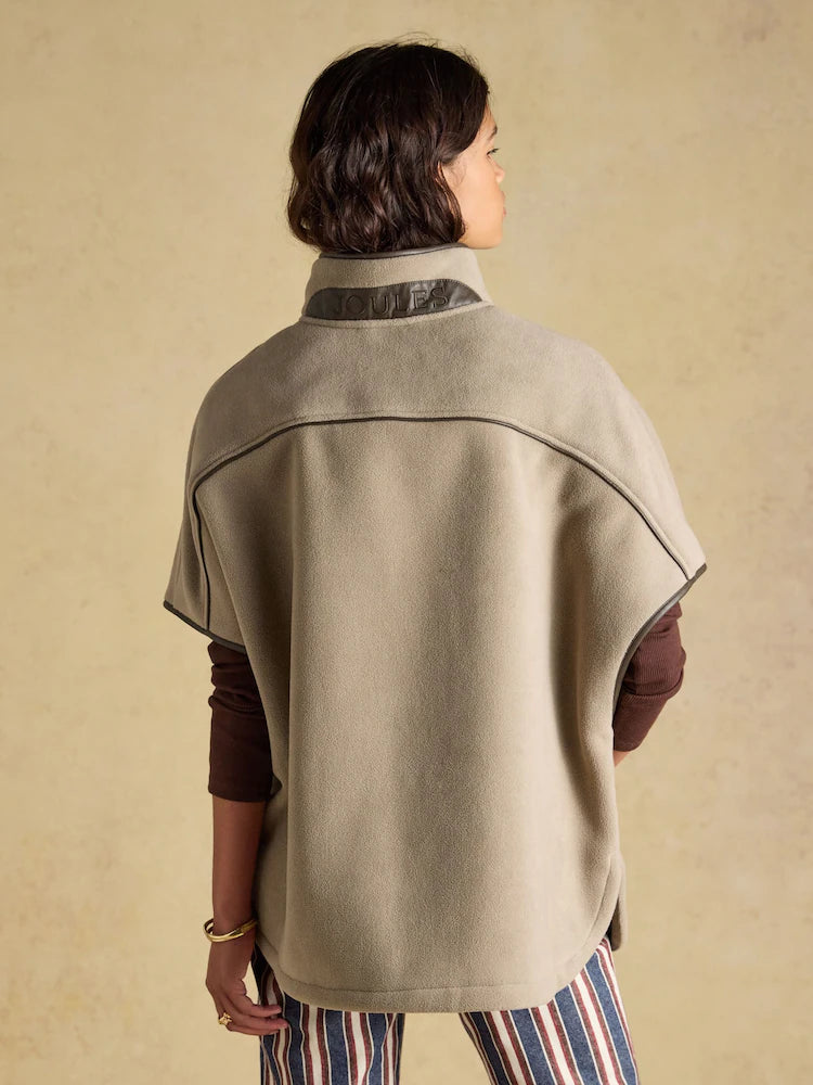 Joules Heritage Mink Brown Polar Fleece Short Cape