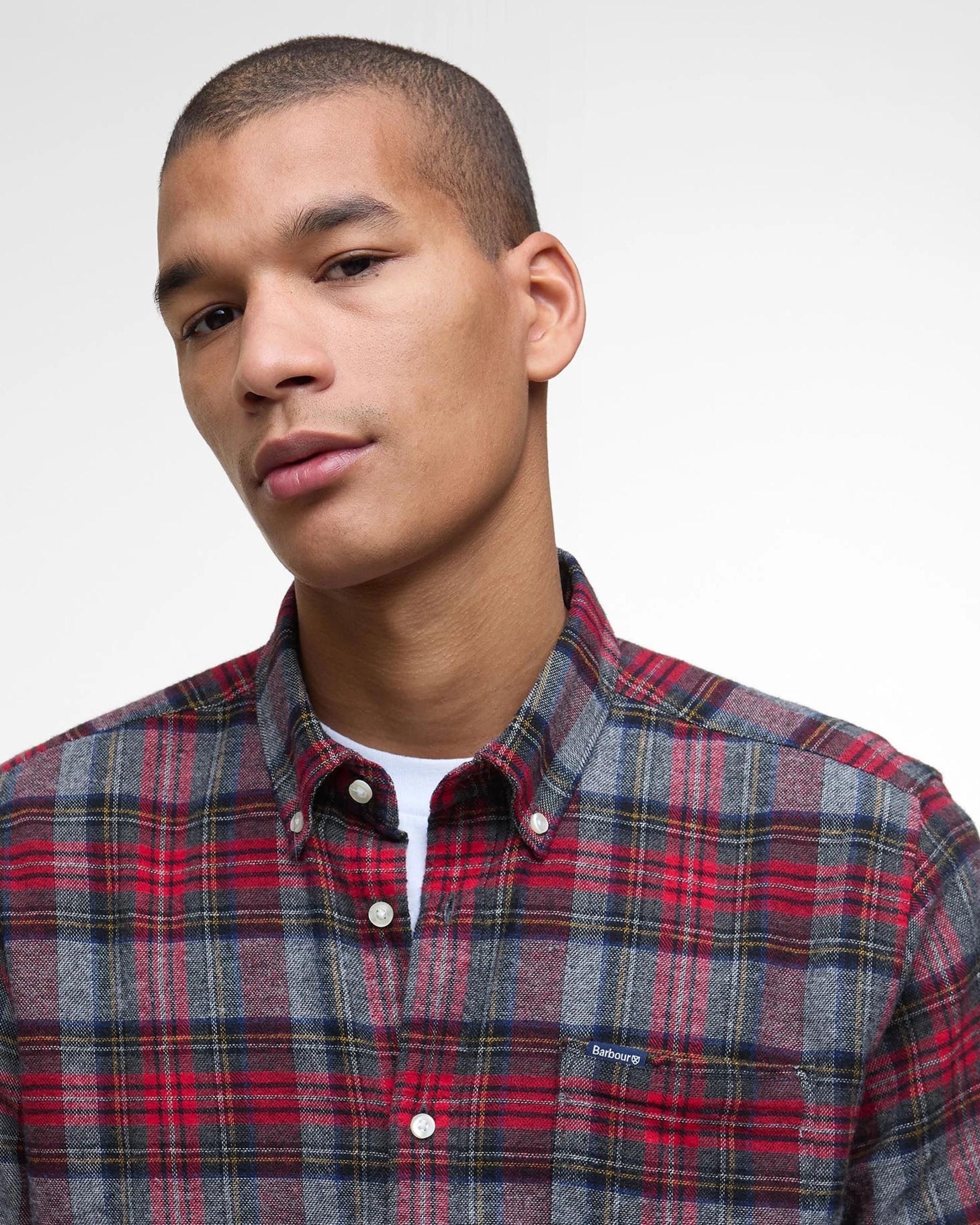 Barbour Ashroad Tailored Checked Shirt - Red
