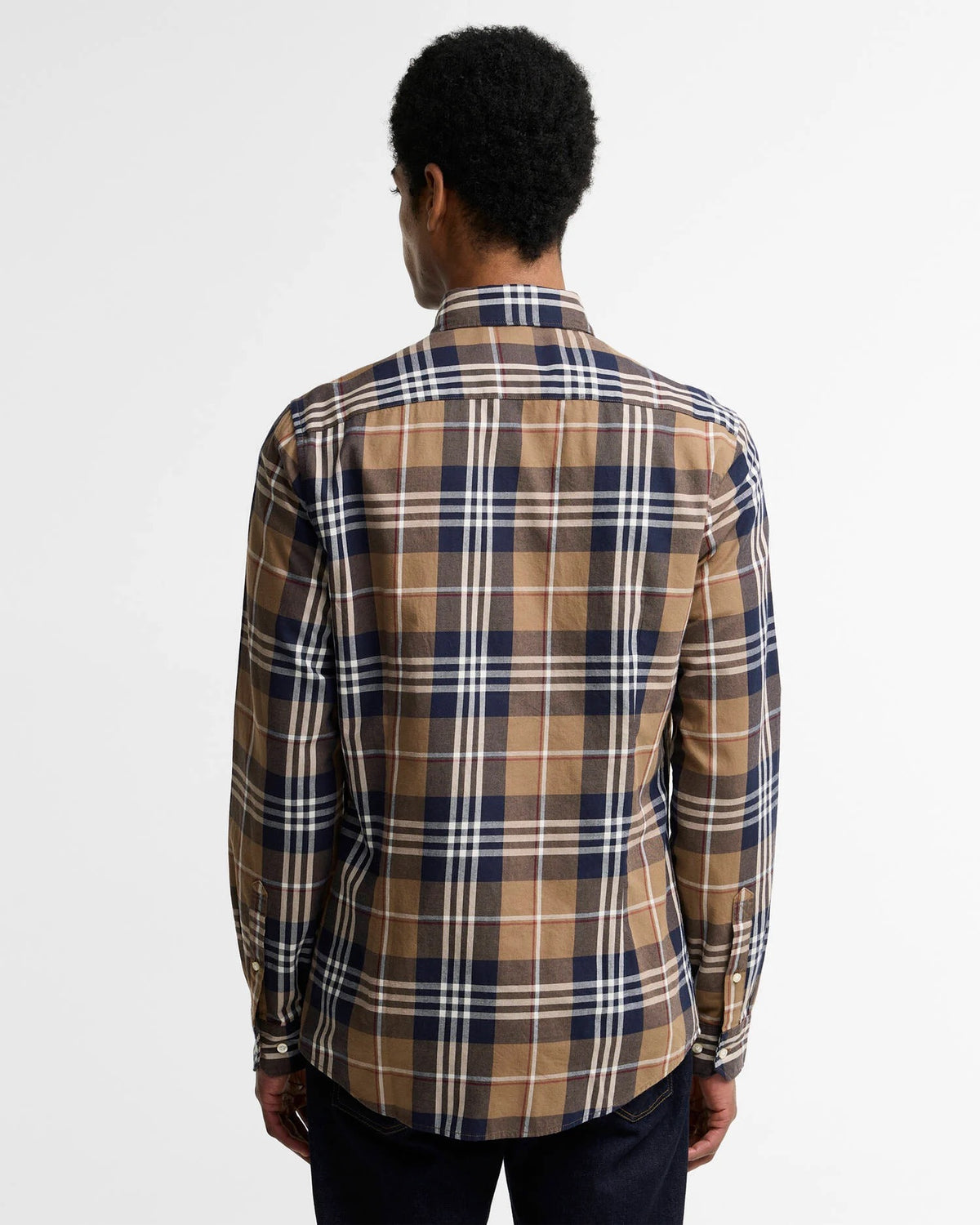 Barbour Edgar Tailored Checked Shirt - Stone