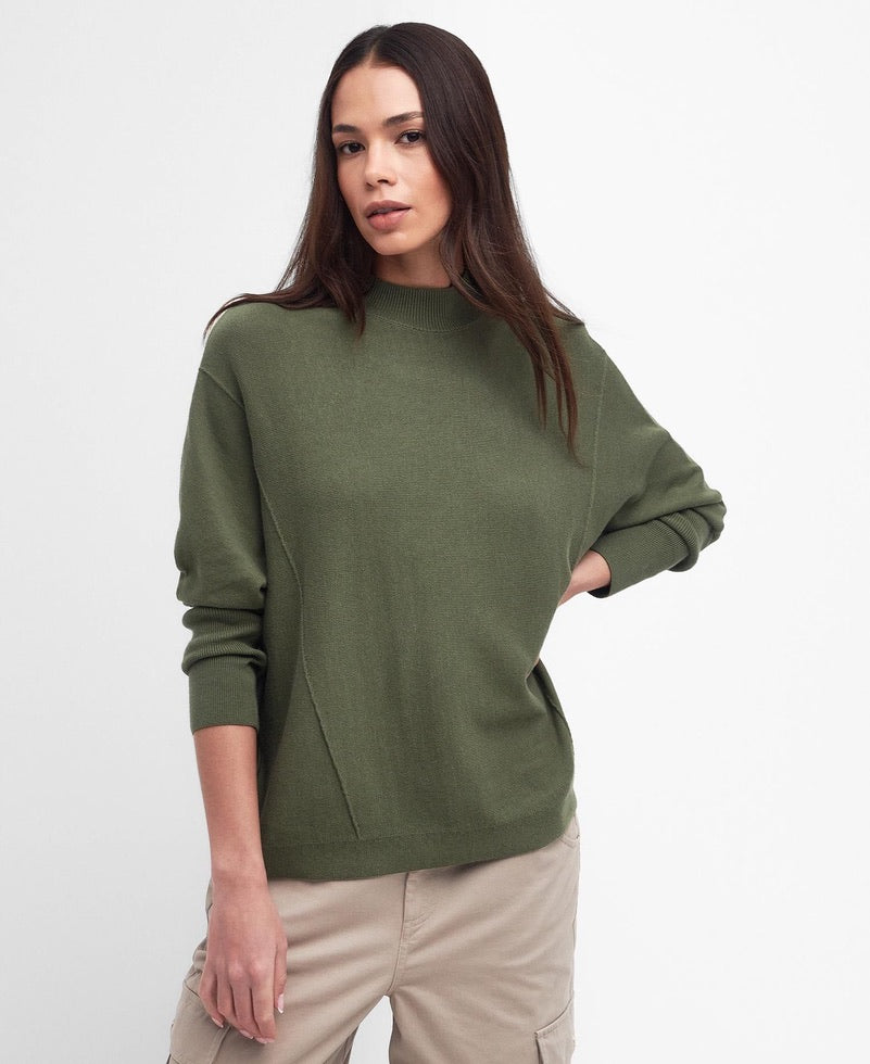 Barbour Roland Knitted Jumper - Green Smoke