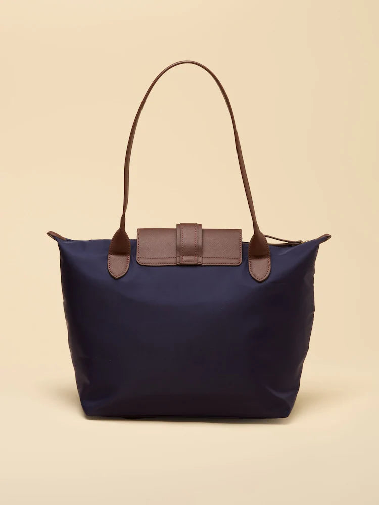 Joules Edie Navy Zip Top Shopper Bag
