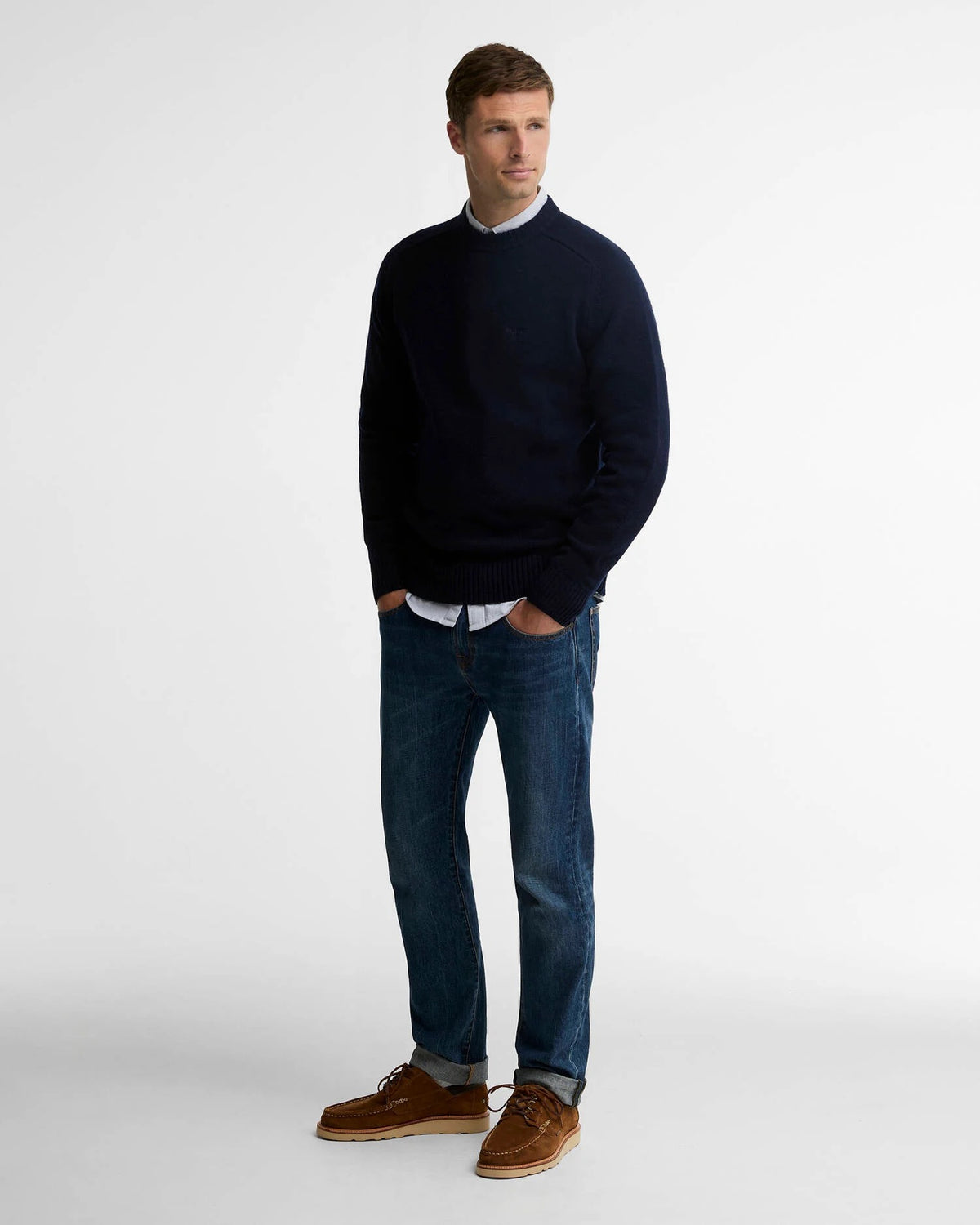 Barbour Newton Crew Neck Sweater - Navy