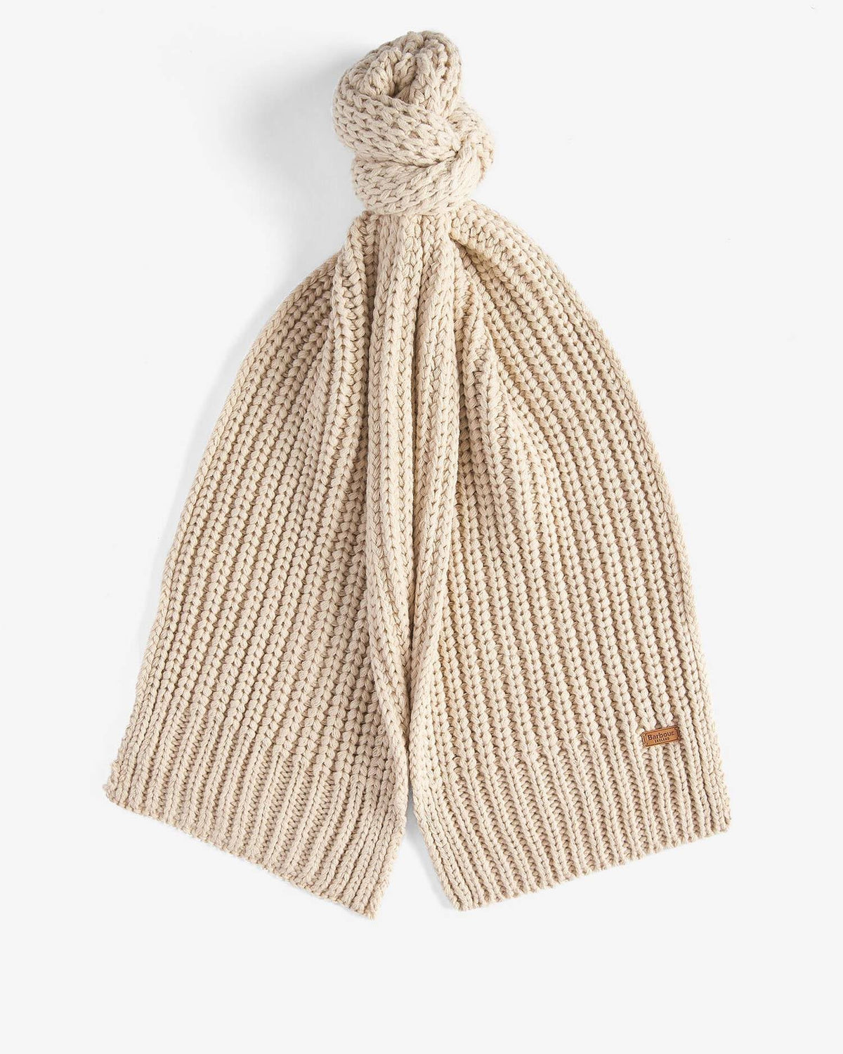 Barbour Saltburn Beanie & Tartan Scarf Set - Pearl