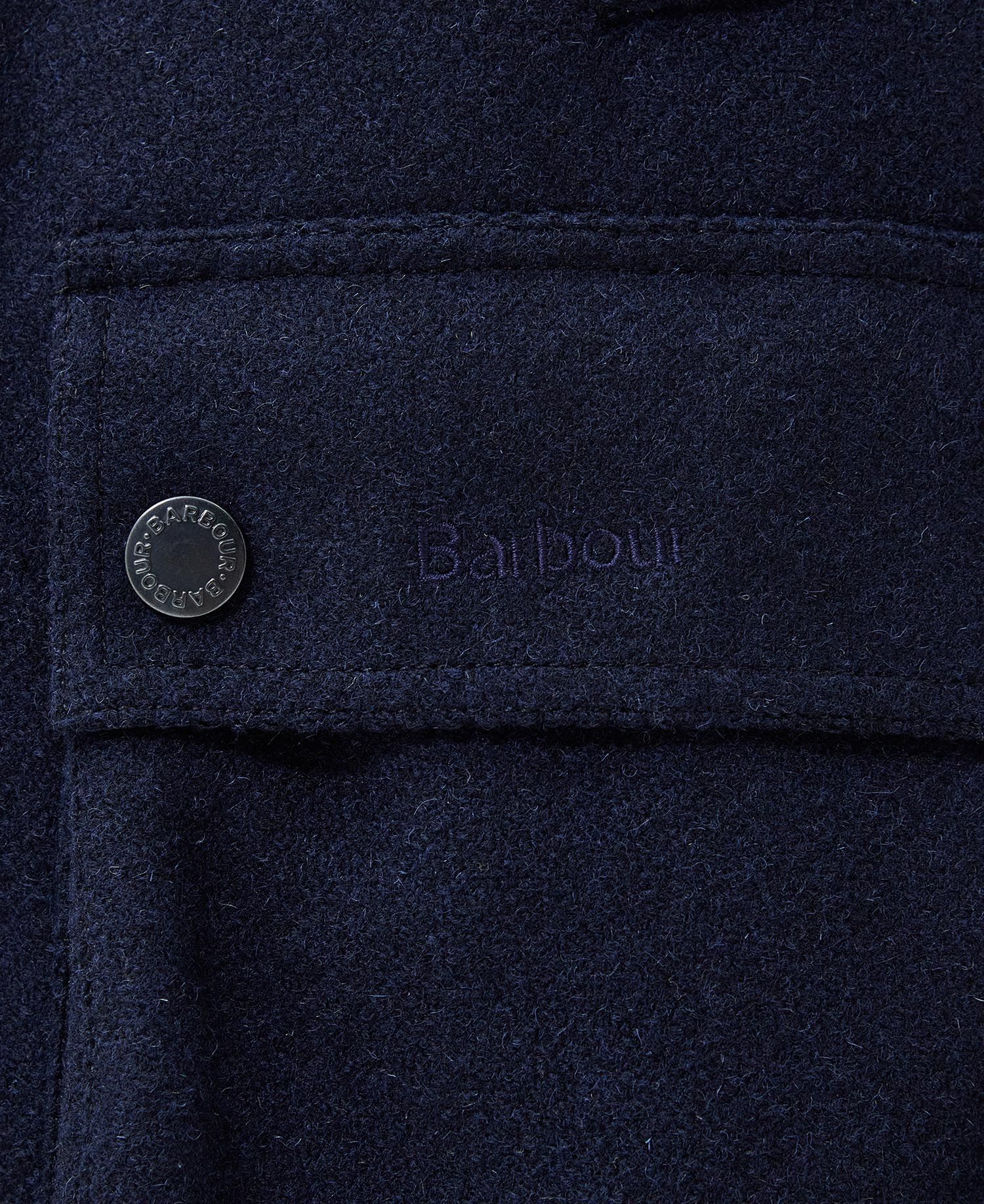 Barbour Bedale Wool Jacket - Navy