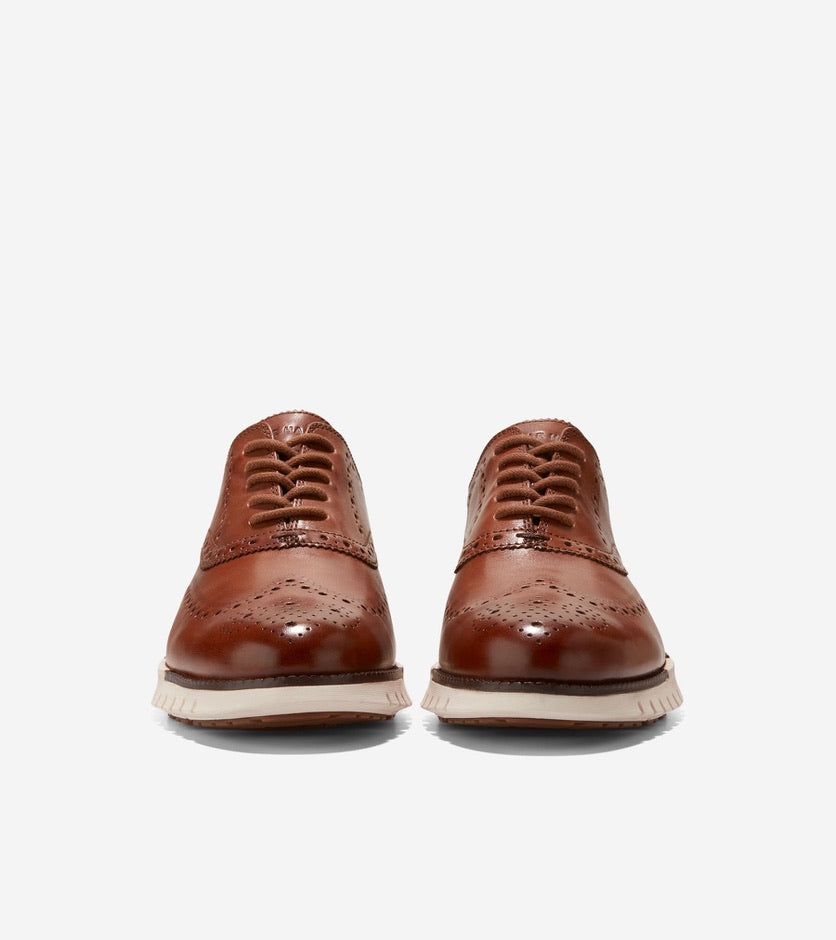 Cole Hann Men's ZERØGRAND Remastered Wingtip Oxfords - Tan/Java
