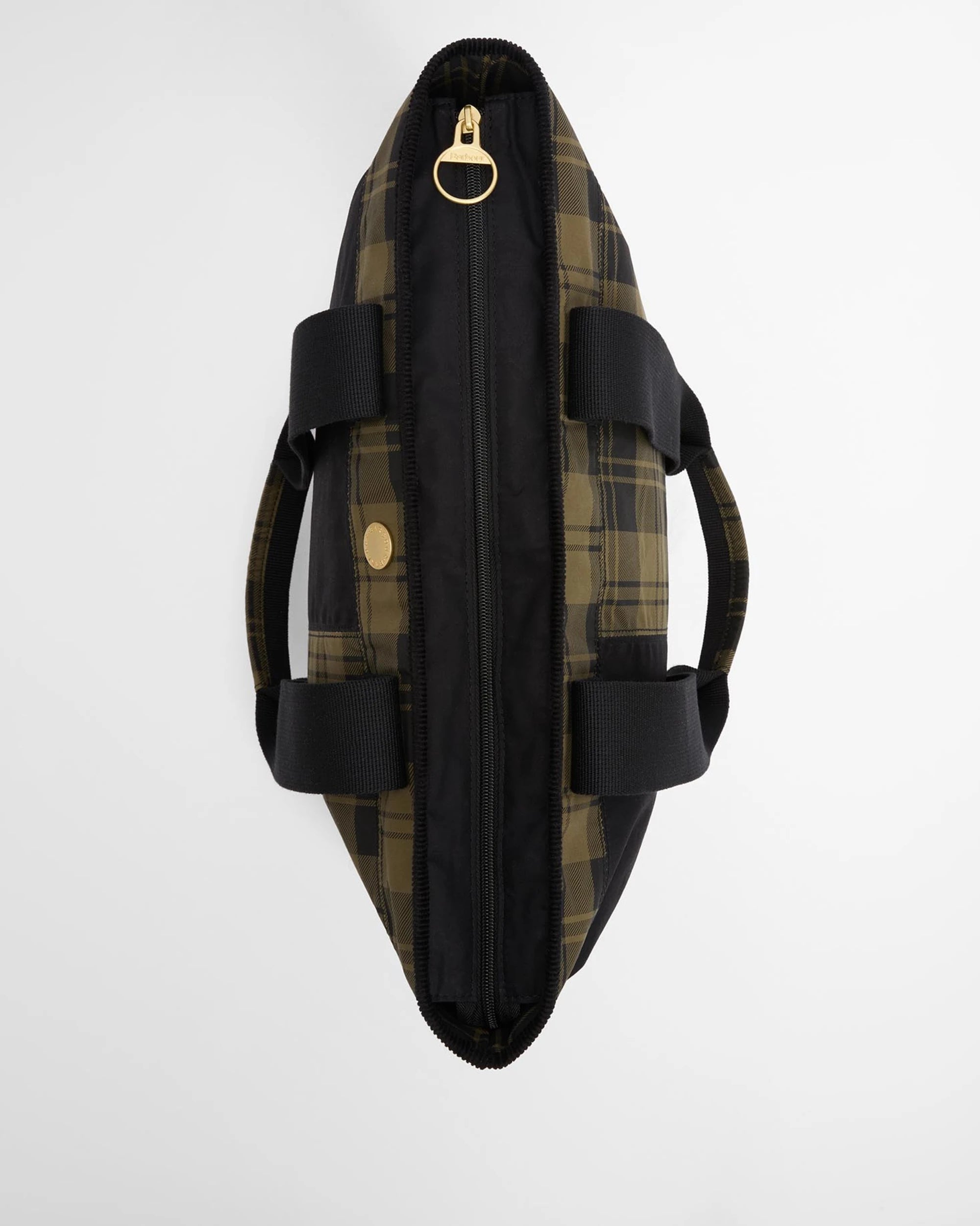 Barbour Mya Tote Bag - Black/Olive Check