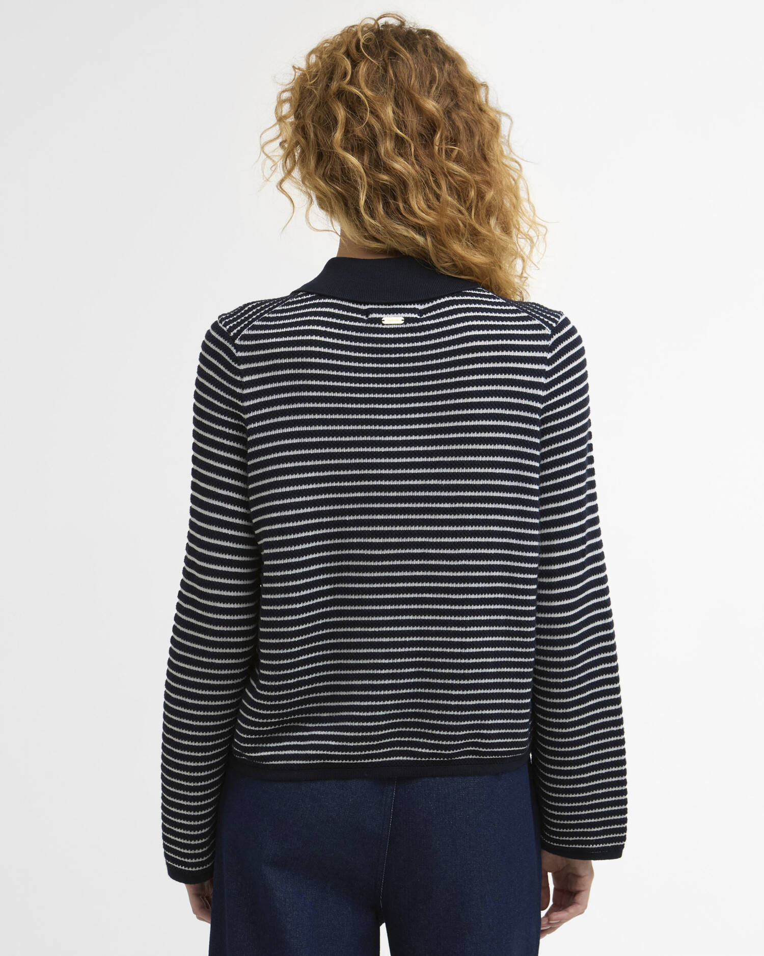 Barbour Inez Knitted Jumper - Dark Navy Stripe