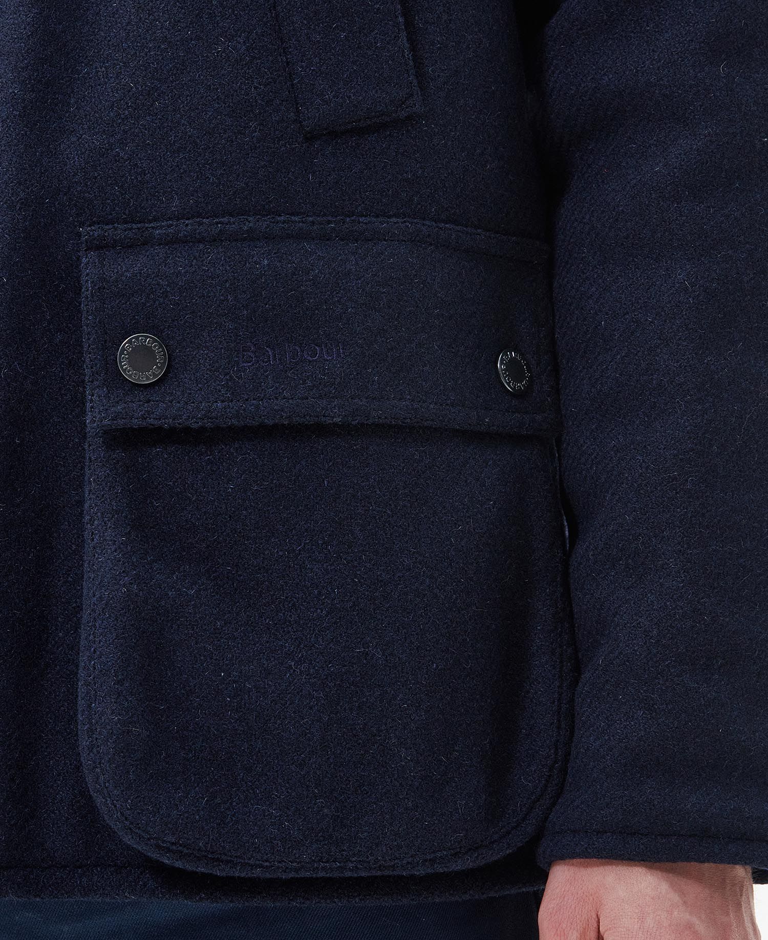 Barbour Bedale Wool Jacket - Navy