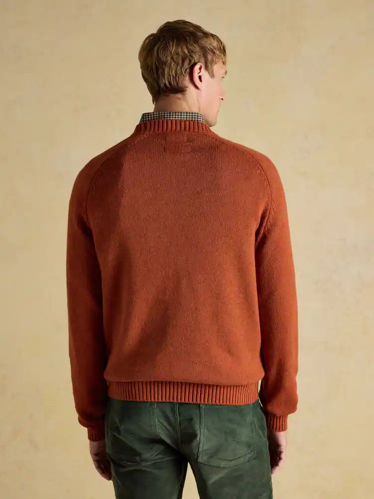 Joules Offroad Orange Crew Neck Jumper