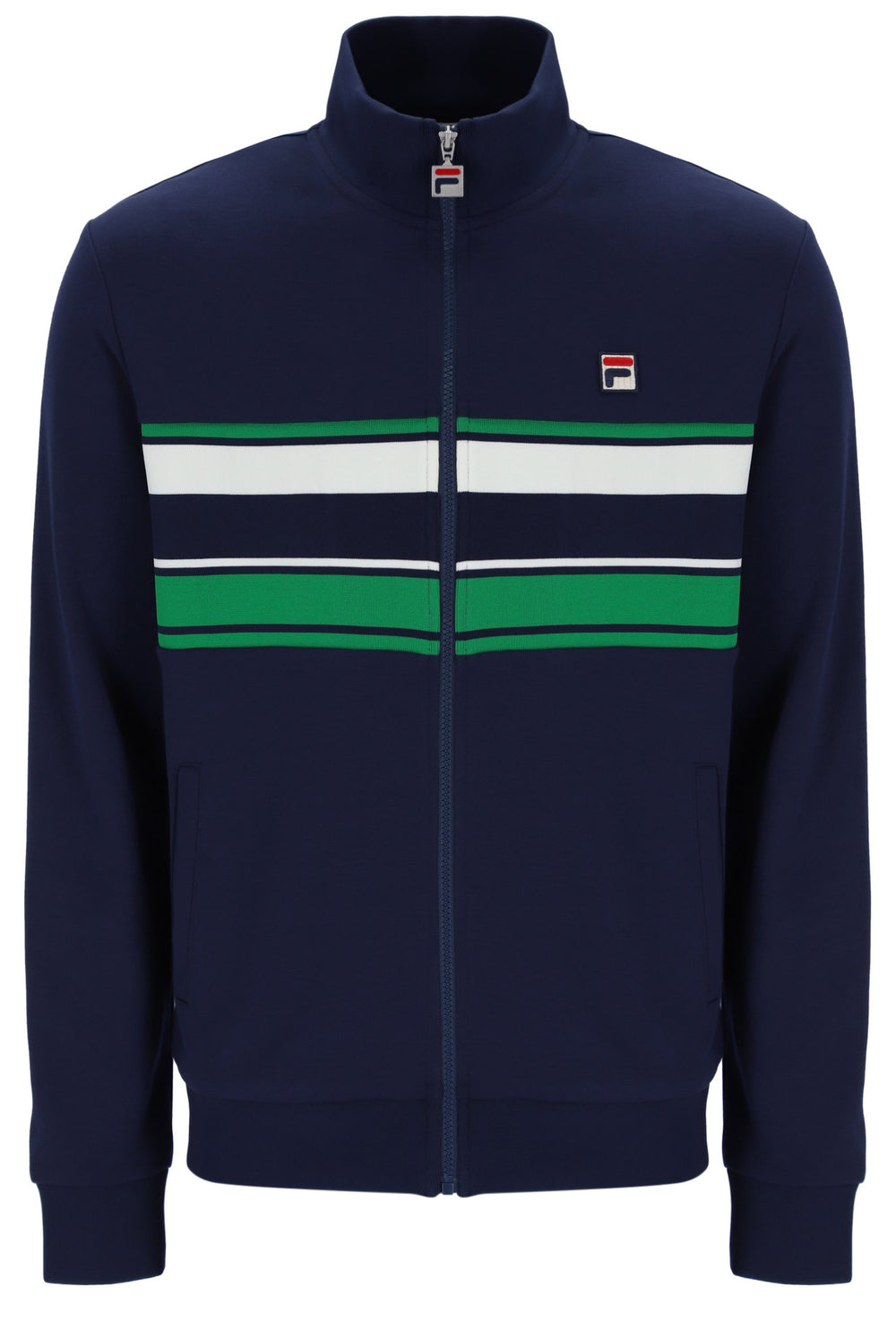 Fila Vinnie Cut and Sew Track Top - Fila Navy/Green Gardenia