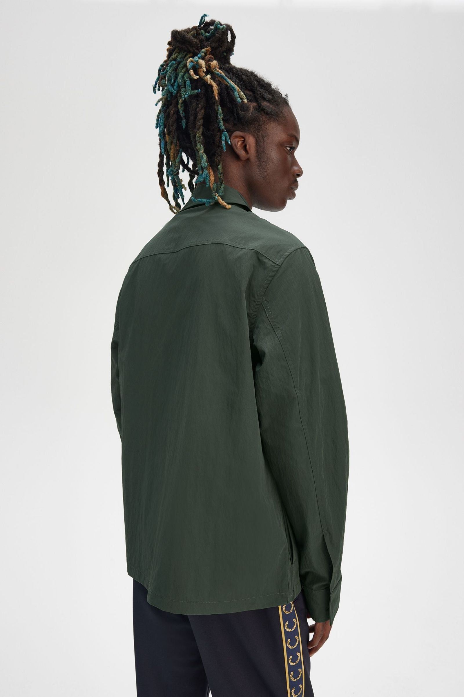 Fred Perry Zip Through Overshirt - Court Green