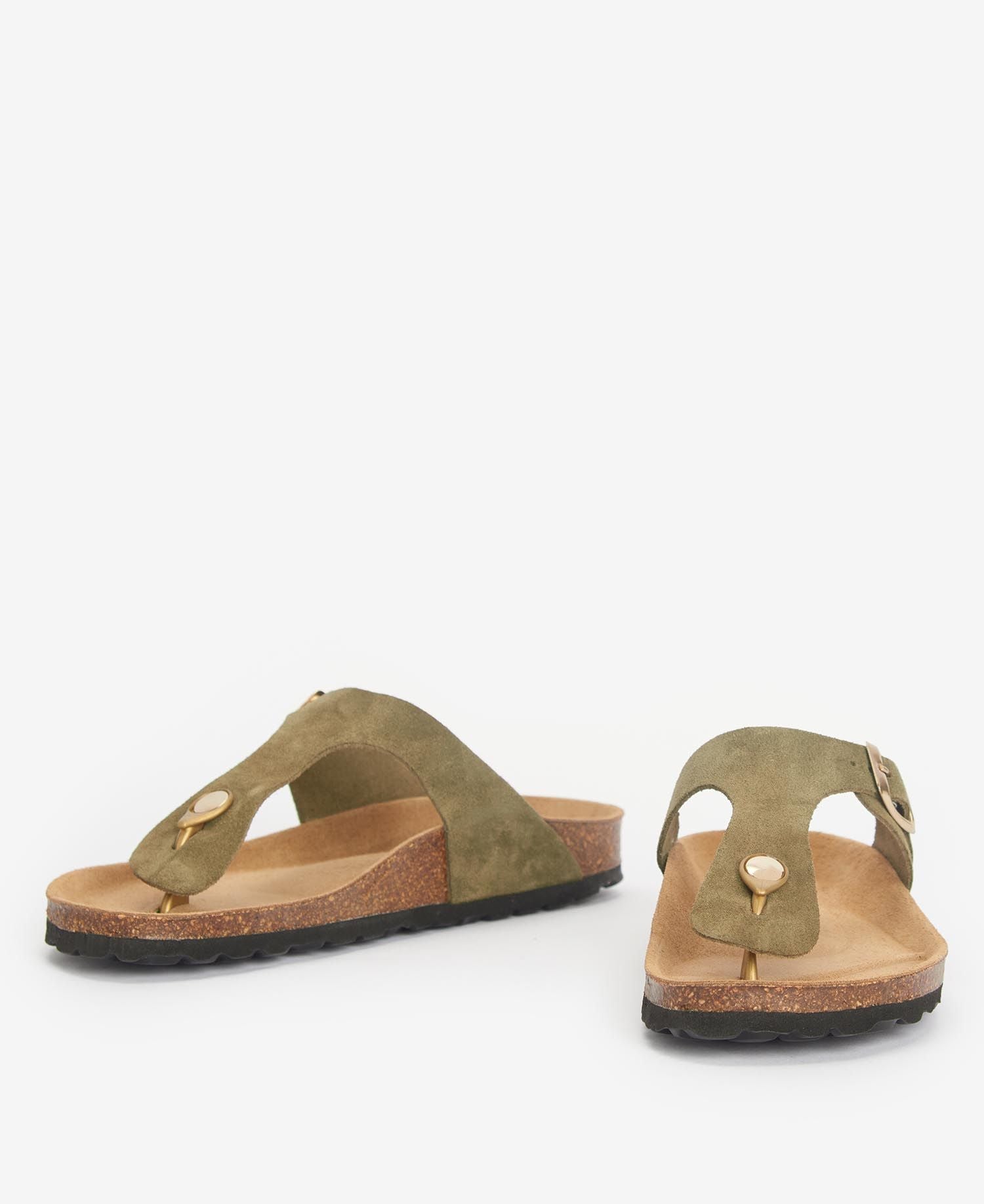 Barbour Margate Sandals - Olive Suede