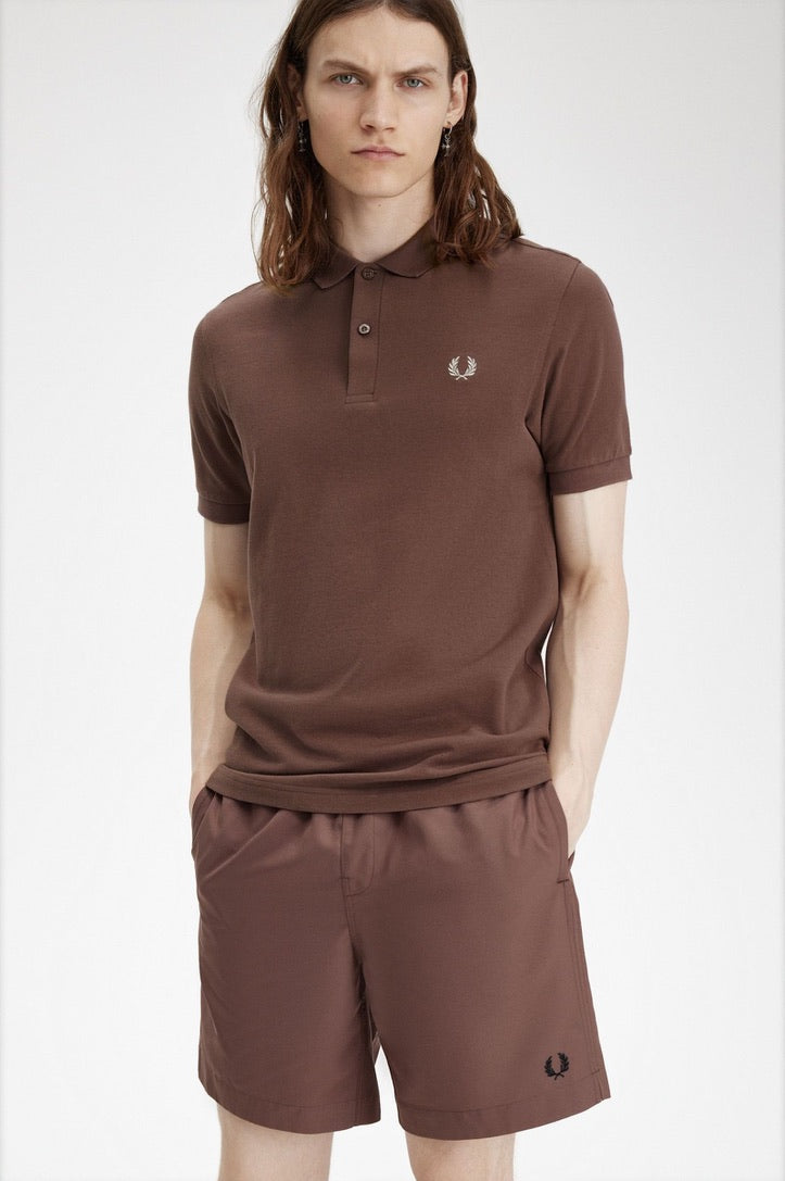 Fred Perry Plain Fred Shirt - Brick/Warm Grey