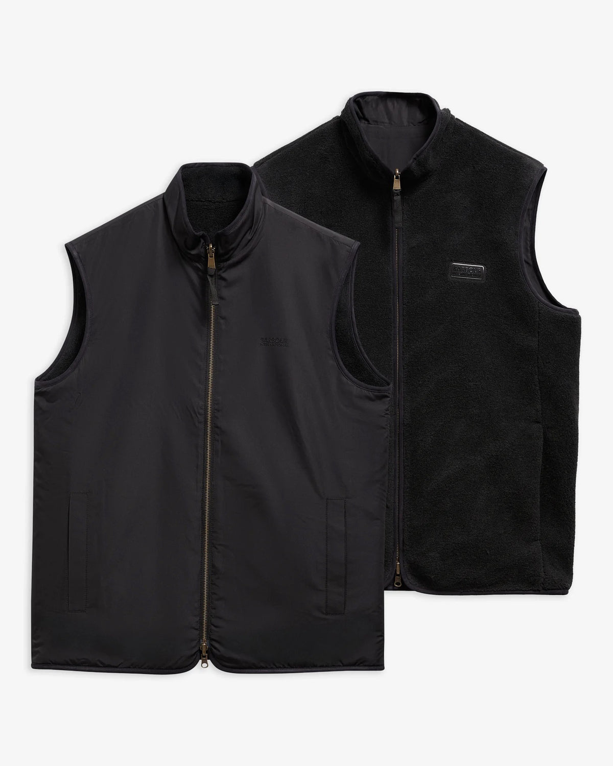 Barbour International Reversable Fleece Gilet - Black