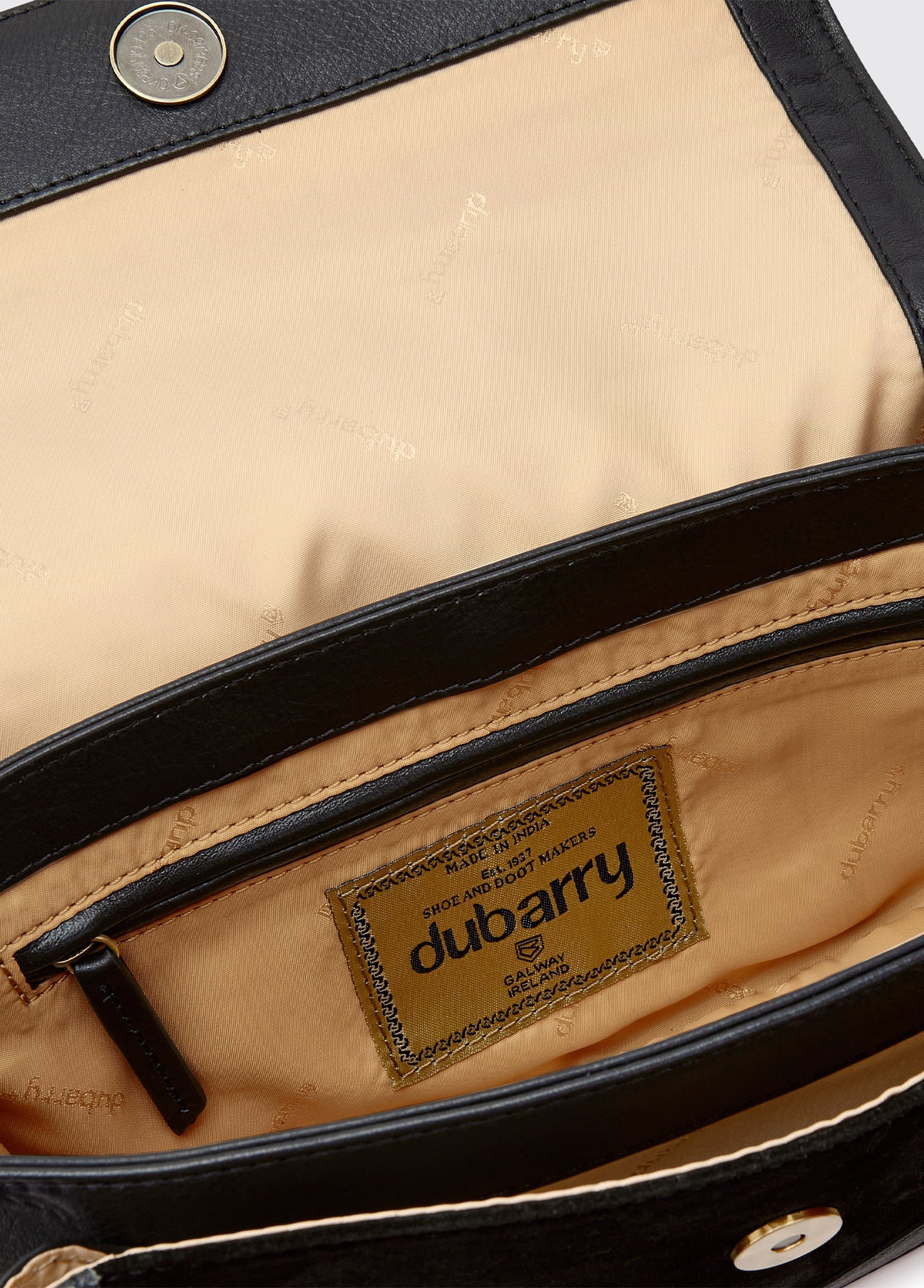Dubarry Eadestown Structured handbag in suede and leather - Black