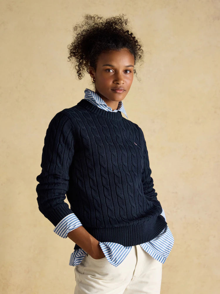 Joules Classic Cable Knit - Navy