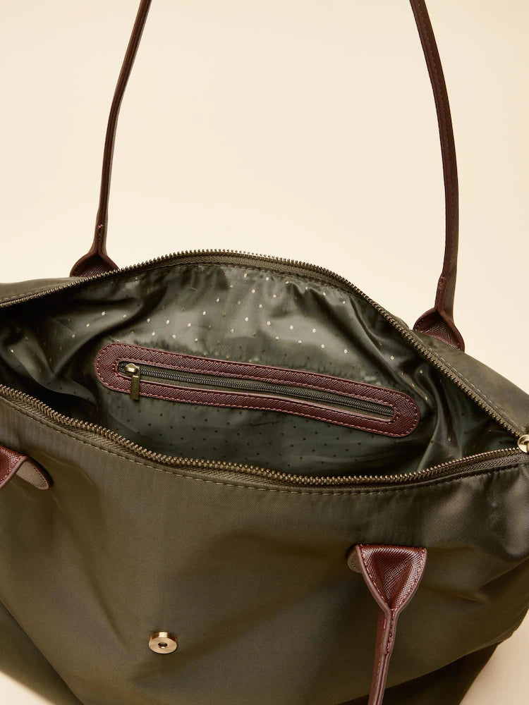 Joules Edie Khaki Shopper Bag