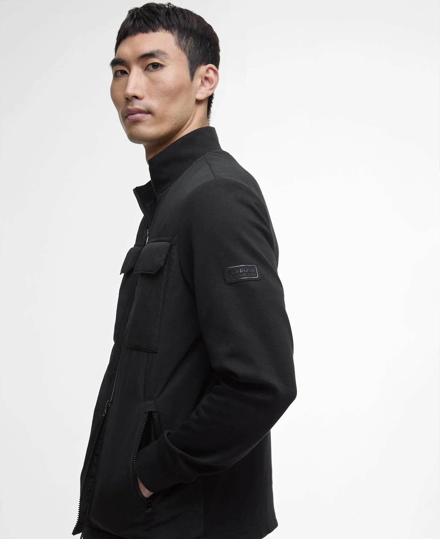Barbour International Ethan Quilt Sweatshirt - Black
