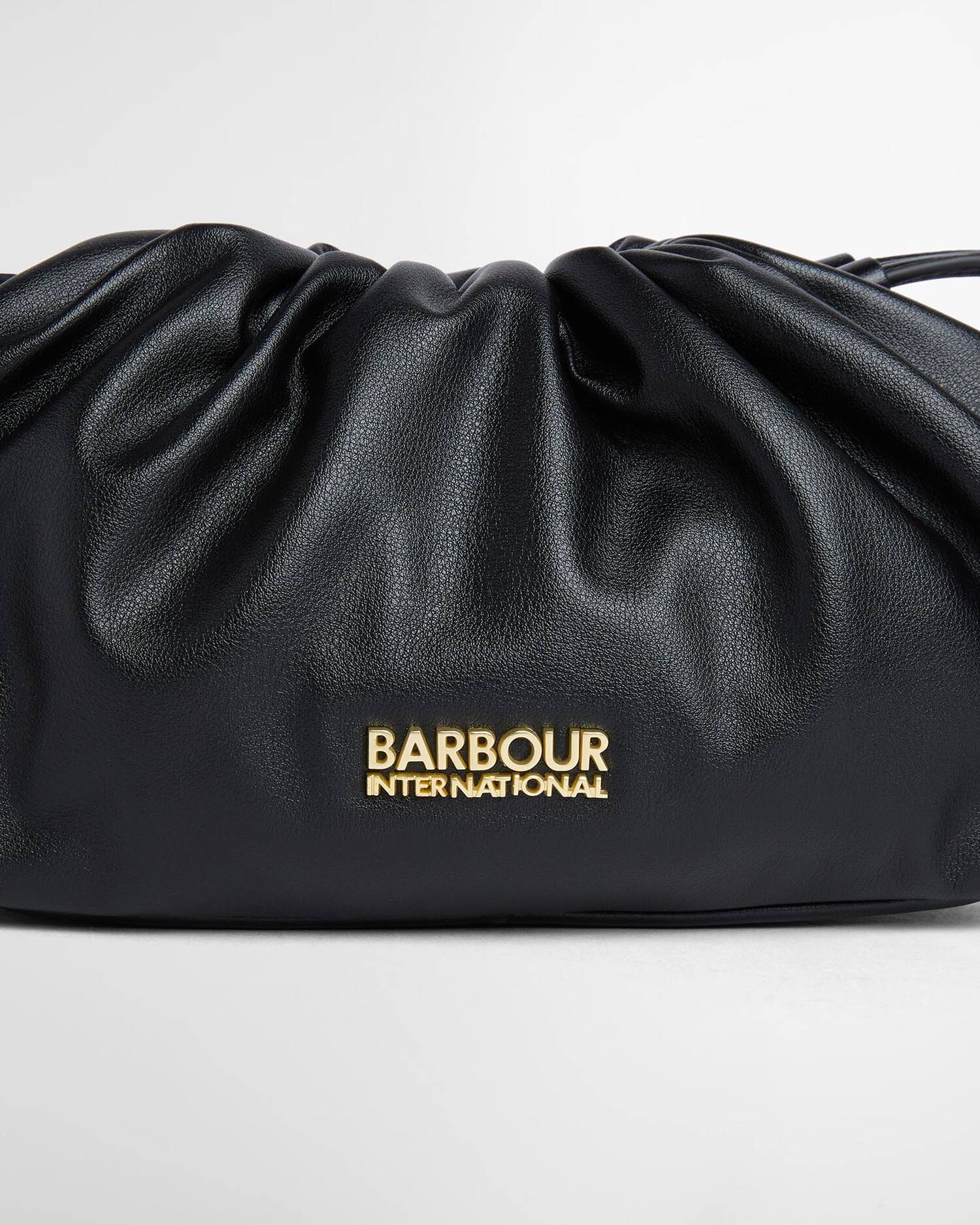 Barbour International Soft Drawcord shoulder Bag - Black