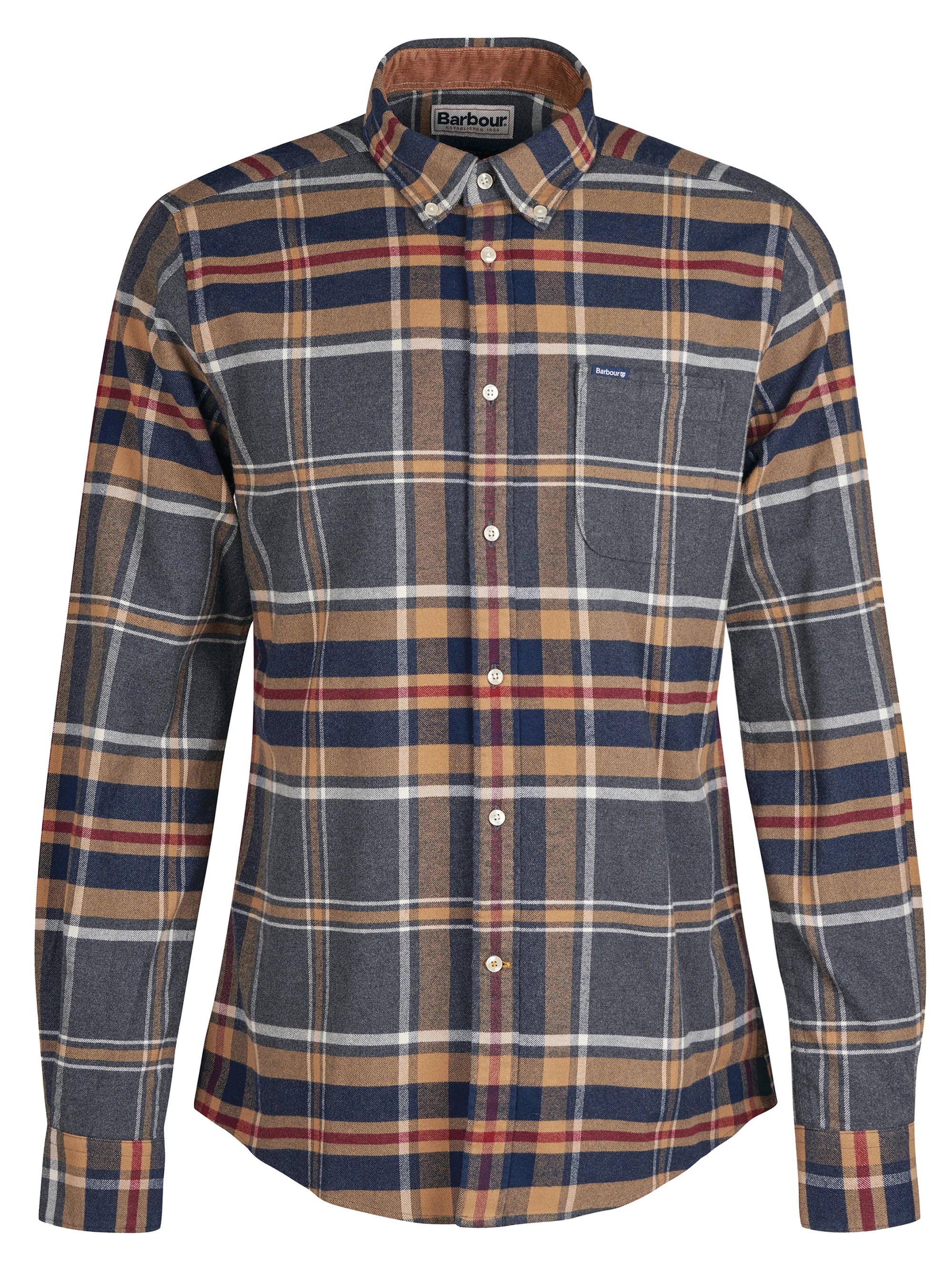 Barbour Ronan Tailored Checked Shirt - Grey Marl
