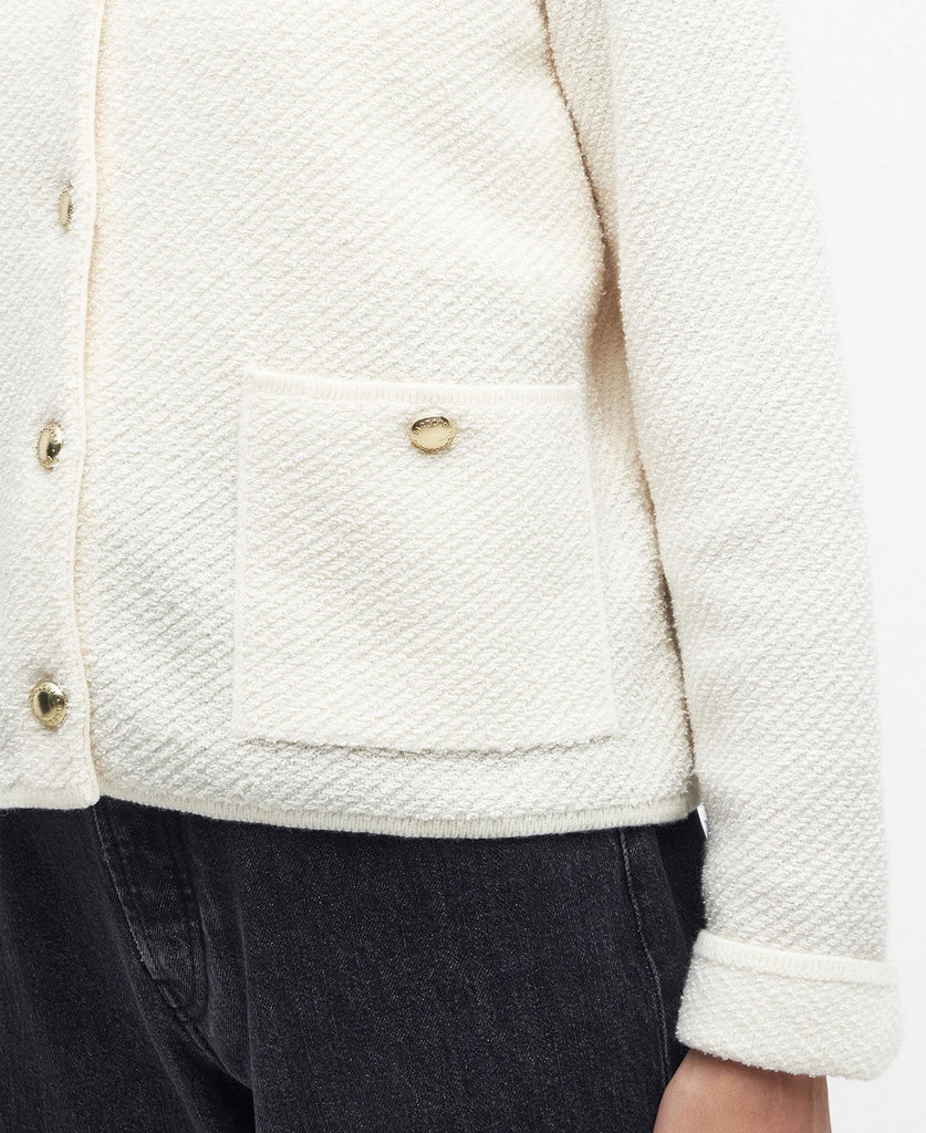 Barbour Celeste Knitted Cardigan - Antique White