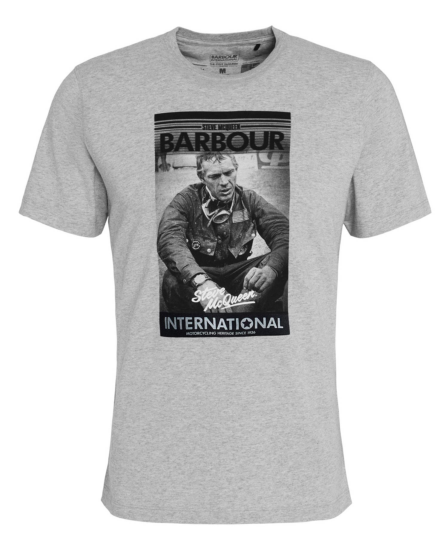 Barbour International SMQ Mount T-Shirt - Grey Marl