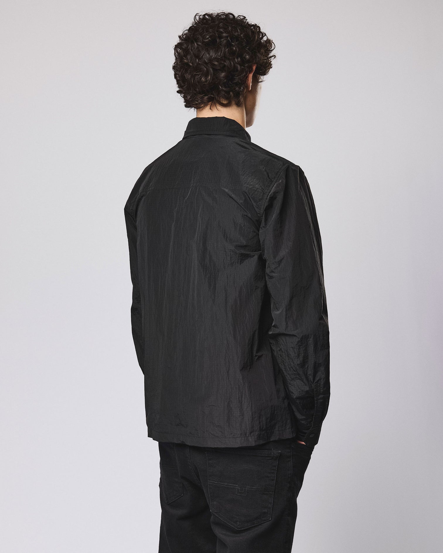 Weekend Offender Shields Double Chest Pocket Overshirt - Black