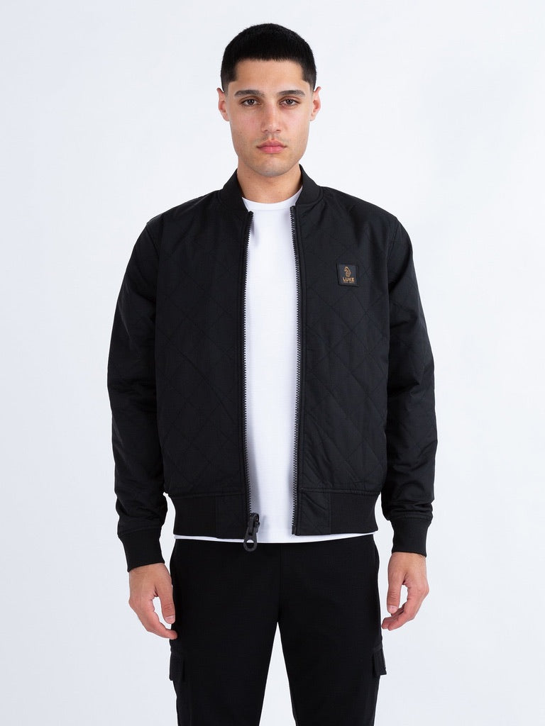 Luke Suzhou Reversable Bomber Jacket - Mushroom