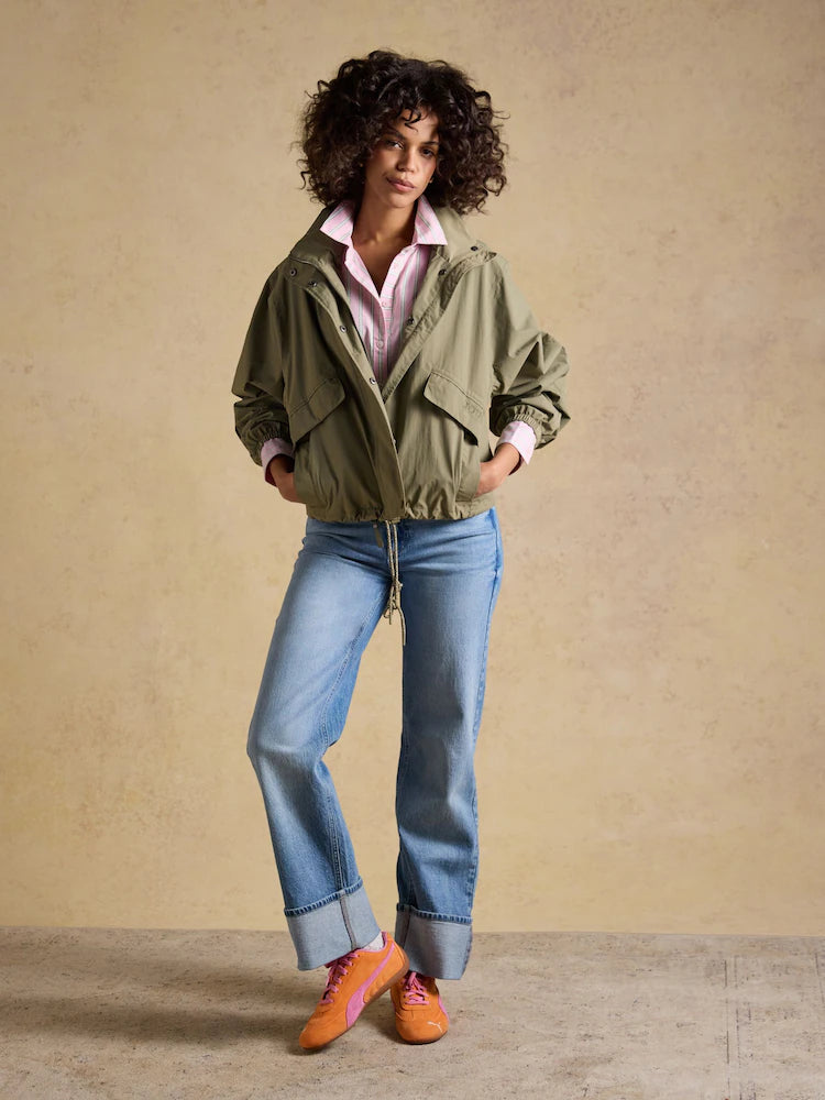 Joules Hove Khaki Green Waterproof Windbreaker Jacket