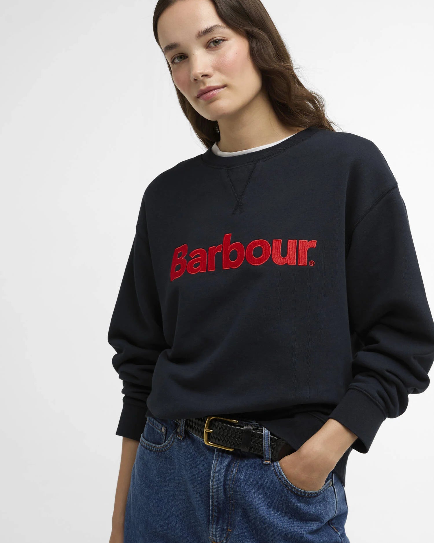 Barbour Hartland Crew Sweatshirt - Navy