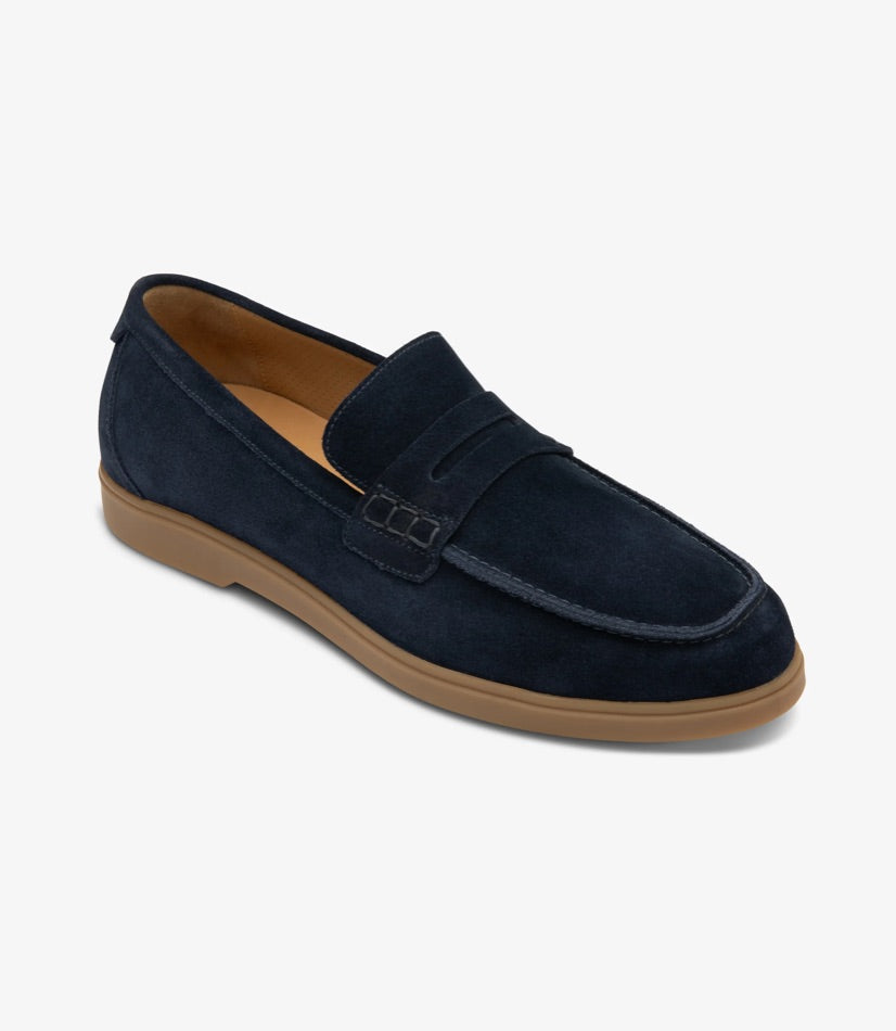 Loake Lucca Shoes - Navy Suede