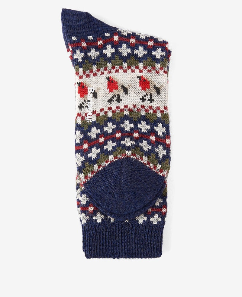 Barbour Robin Fairisle Socks - Navy