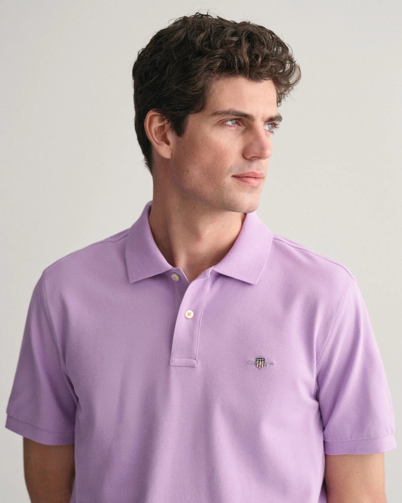Gant Regular Shield Pique Polo Shirt - Orchid Lilac