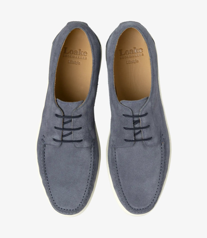 Loake Sardinia Shoes - Light Blue Suede