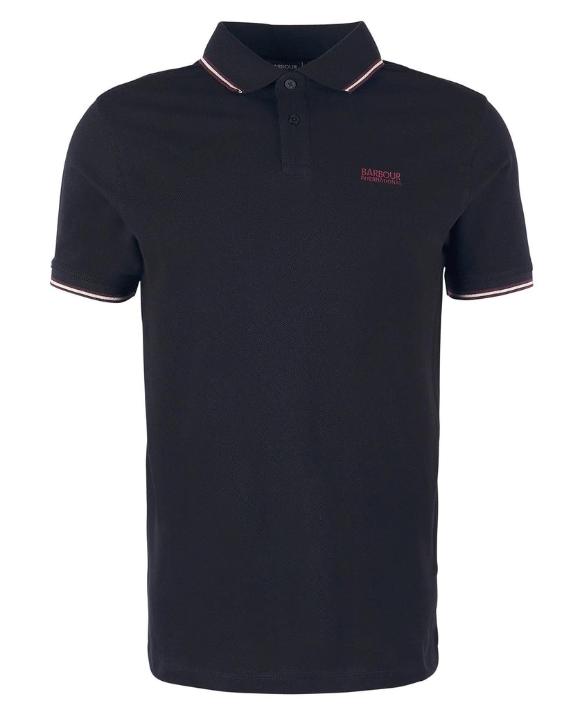 Barbour International Event Multi Tipped Polo Shirt - Black