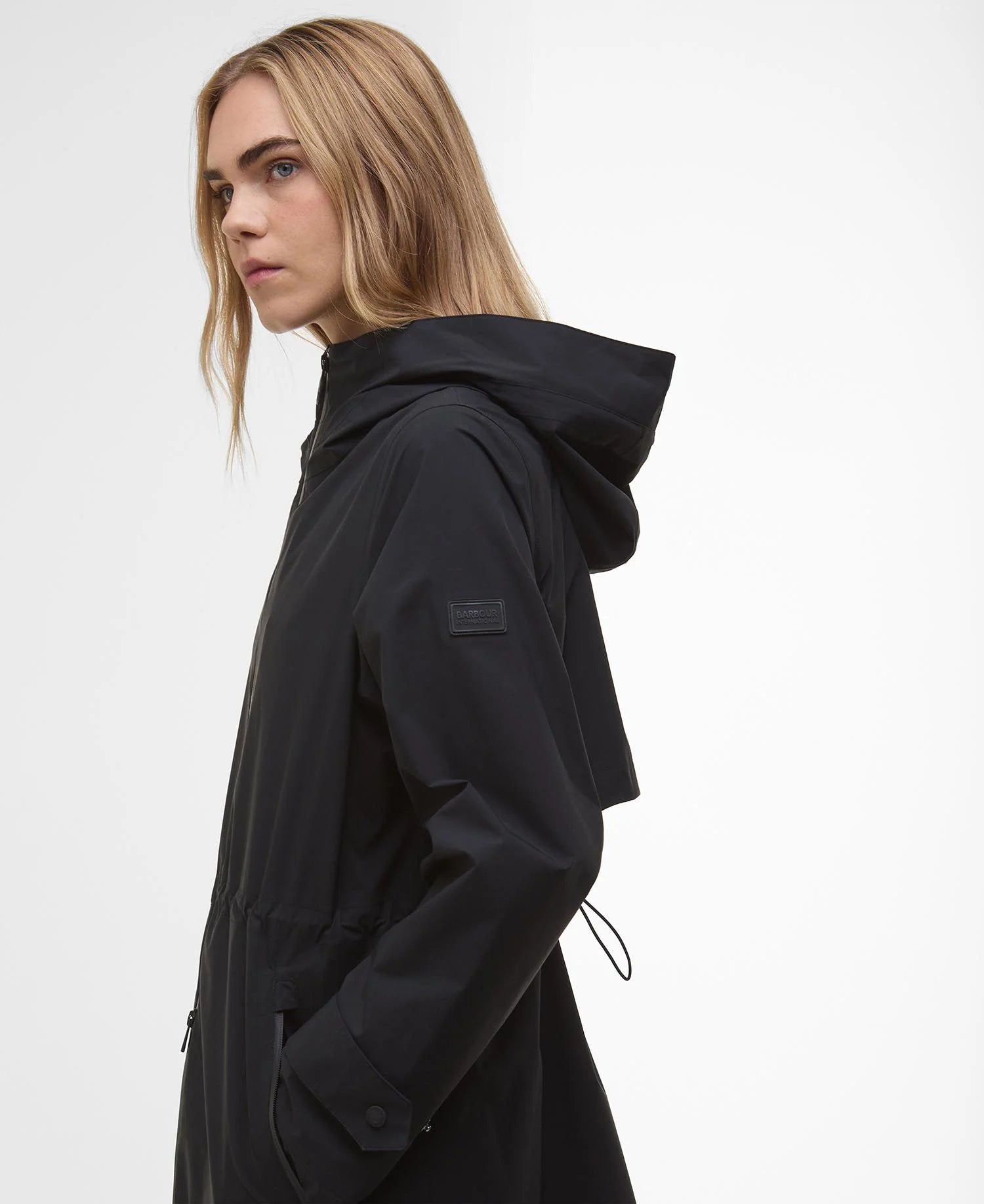Barbour International Longline Kyra Waterproof Jacket - Black