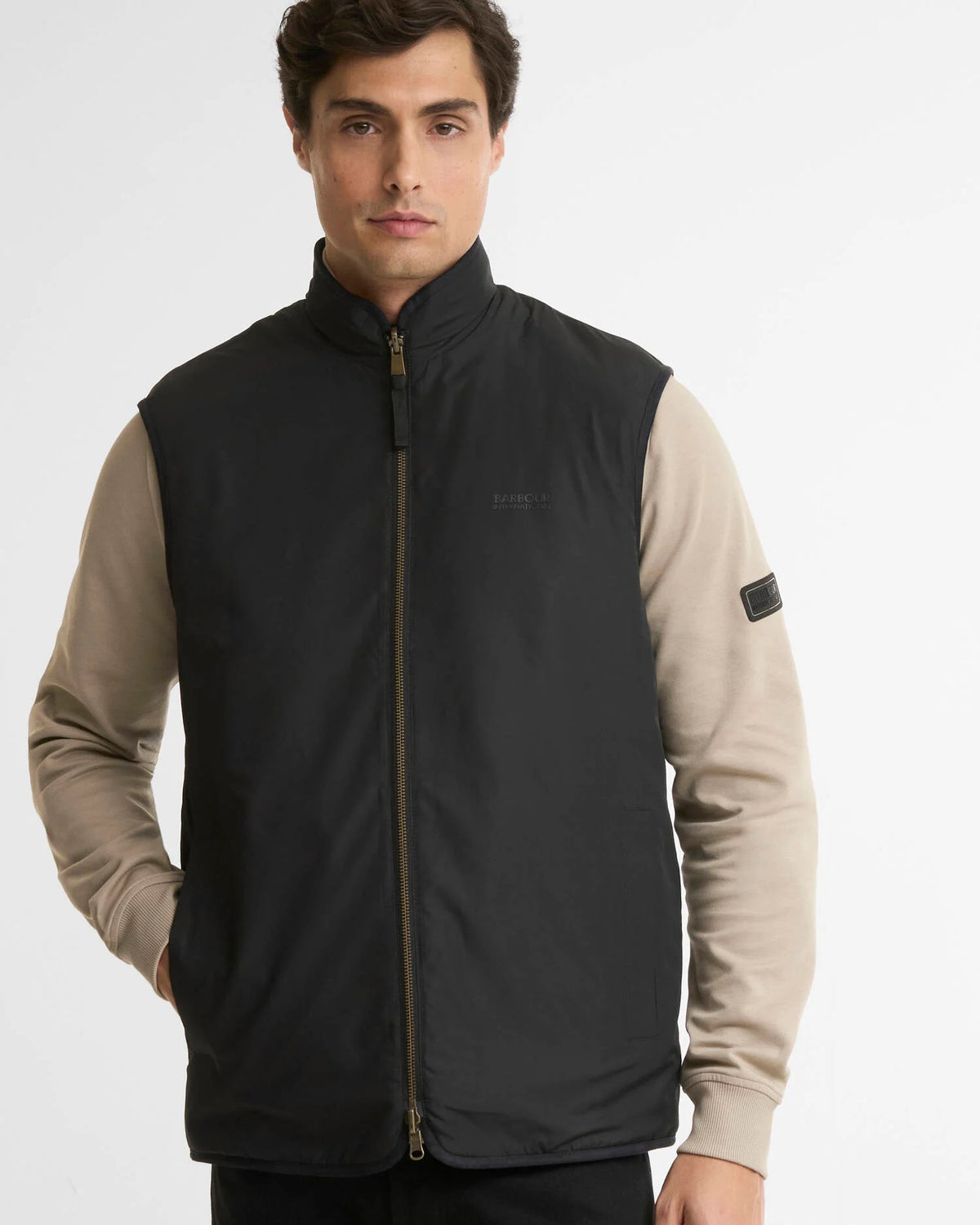 Barbour International Reversable Fleece Gilet - Black