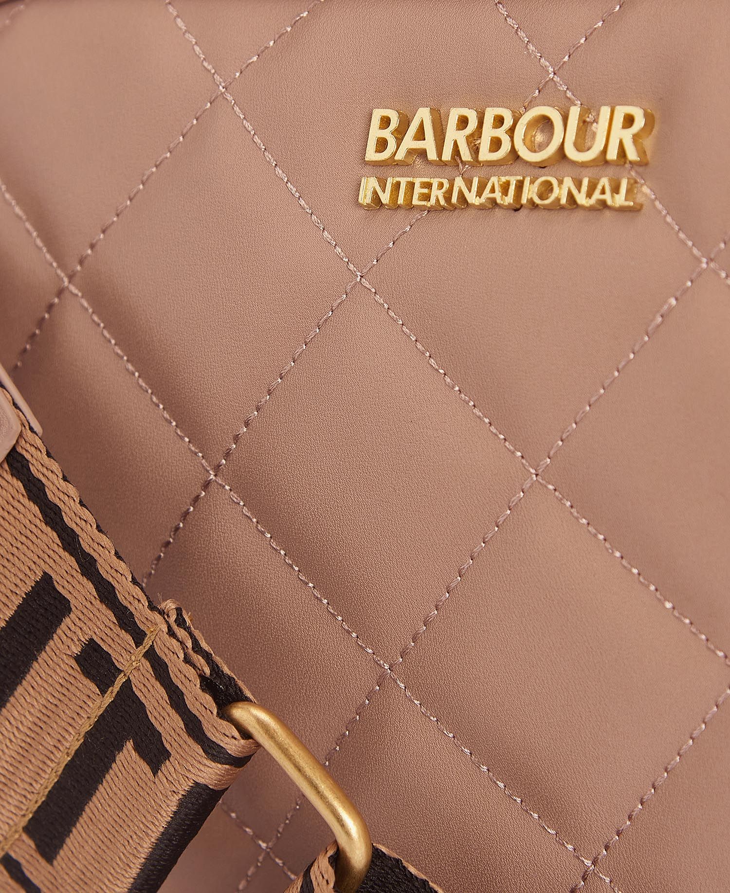 Barbour International Quilted Sloane Crossbody Bag - Camel