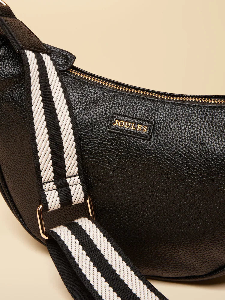 Joules Jade Black Half Moon Adjustable Cross Body Bag