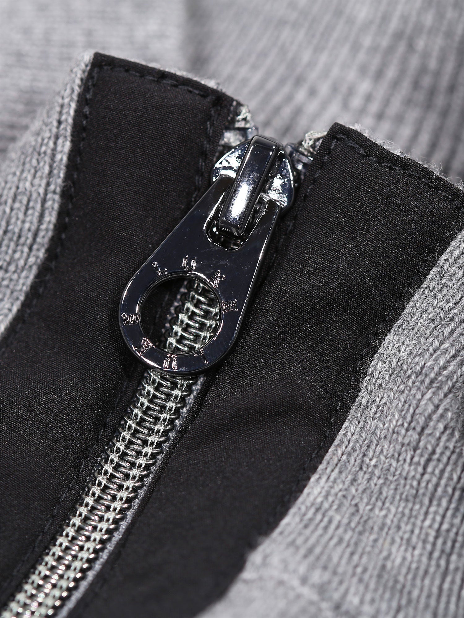 Luke 1977 Heddon Funnel Neck Half Zip Jumper - Mid Grey