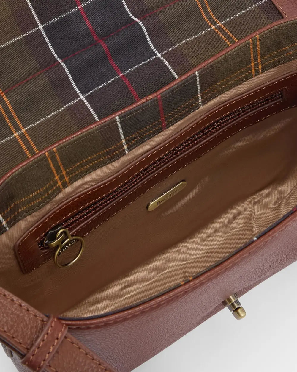 Barbour Rosa Leather Crossbody Bag - Brown
