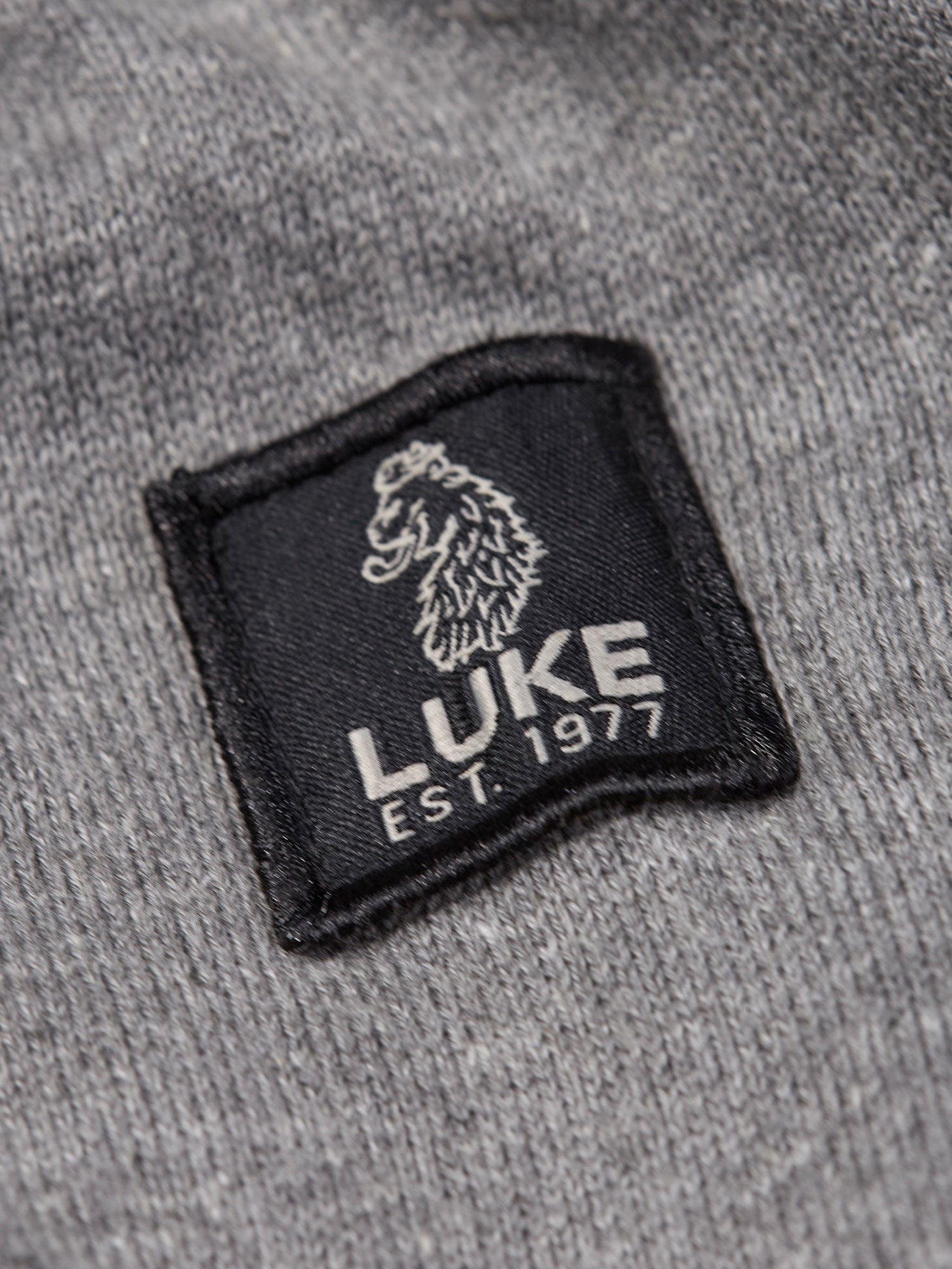 Luke 1977 Heddon Funnel Neck Half Zip Jumper - Mid Grey