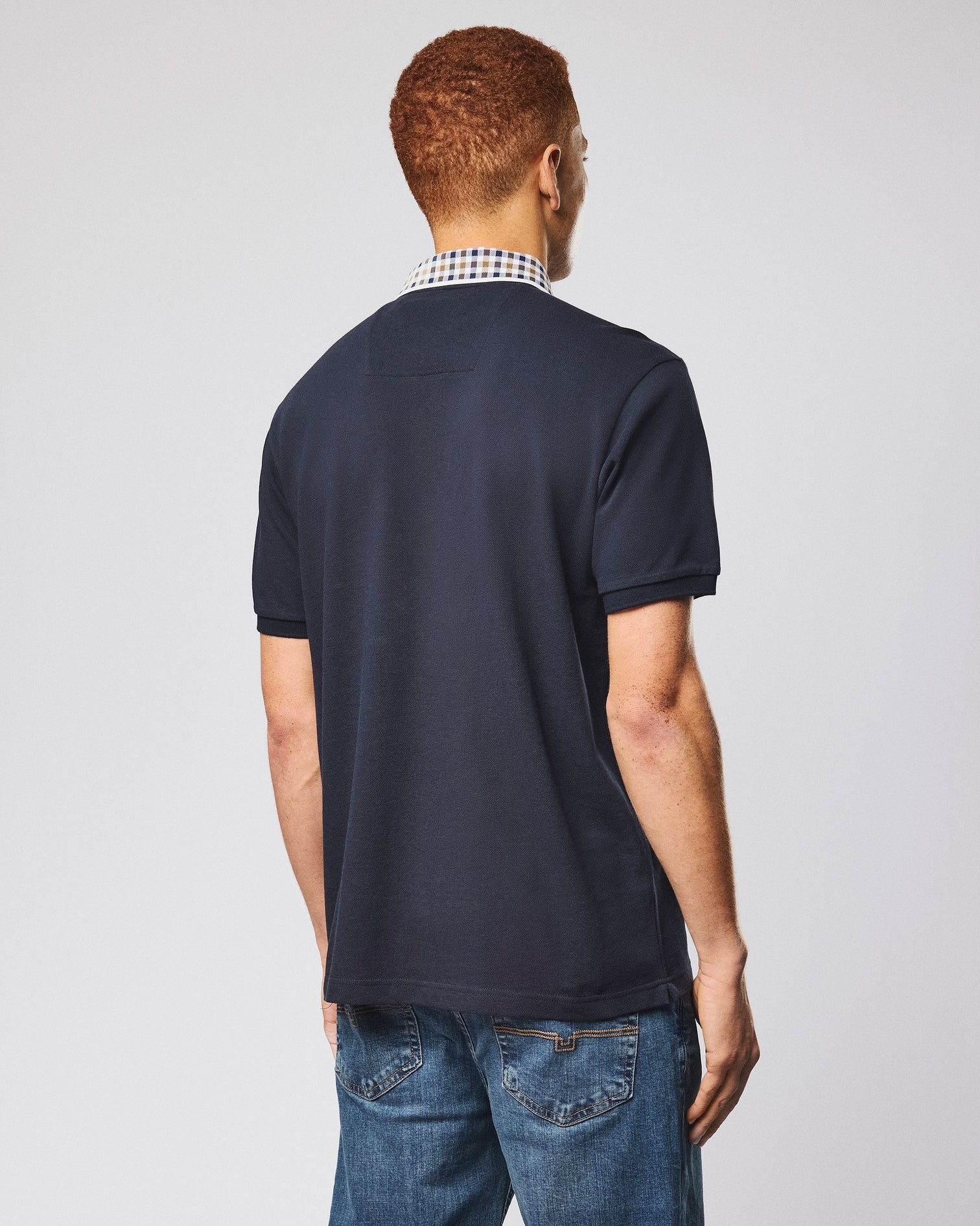 Weekend Offender Tipasa Jacquard Rib Polo - Navy