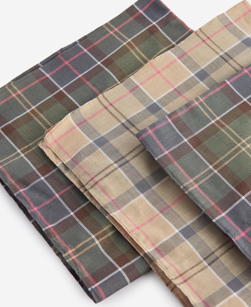 Barbour Tartan Handkerchief 3 Pack - Classic Tartans